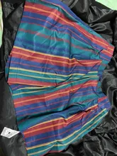 Pantalones cortos holgados de pierna ancha a rayas para mujer, Shorts de cintura alta, 2XL talla grande, con bolsillo, Vintage, novedad de verano