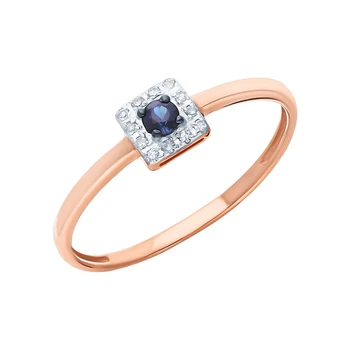 

Gold ring with sapphires and diamonds sunlight sample 585