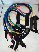 Bandas de resistencia de cuerda para ejercicios, 5 tubos elásticos cTPR para fitness, cinta de yoga, equipo para entrenamiento deportivo en interiores, conjunto de 11 uds.