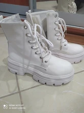 COOTELILI-Botines de punta redonda con cremallera y cordones para mujer, zapatos de moda, antideslizantes, con tacón de 5,5 cm, 2020