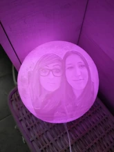 USB Rechargeable Moon-Lamp Night-Light Lunar Custom Tap/remote-Switch 3d-Printing Photo/text