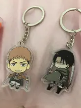 LLavero de ataque a Titan, colgante de llavero acrílico de doble cara, accesorios de Anime, llavero de dibujos animados, 2019