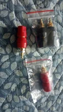 1 par (negro + rojo) de terminales Rojo Negro amplificador de conector Terminal de encuadernación conector tipo Banana para altavoz Jack adaptador de enchufe