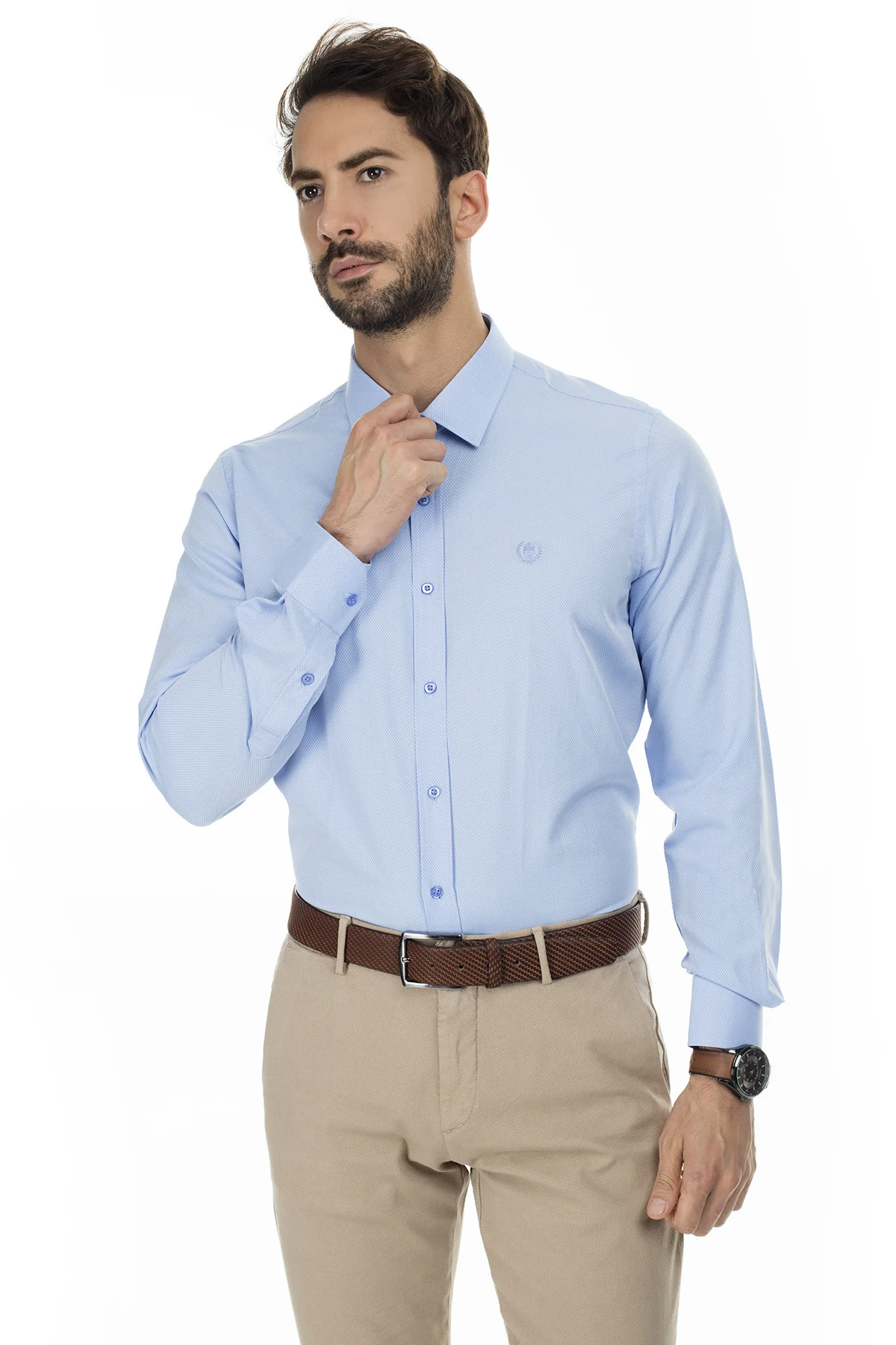 Сабри изготовленные на заказ с длинным рукавом, облегающая Мужская рубашка с длинным рукавом рубашка 5431628