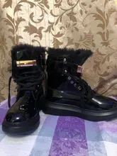 Ankle-Boots Sneakers Warm-Shoes High-Top Women Winter Short Black/sliver LEOSOXS No 