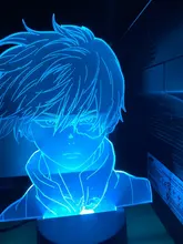 Lamp Bedroom-Decor Gift Led-Night-Light Acrylic Academia Face-Design Anime Shoto Todoroki