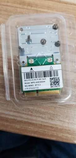 Отзыв о товаре Беспроводной адаптер Wi-Fi 6, 3000 Мбит/с, Mini PCI-E карта Bluetooth 5.0 Wlan для ноутбука Wi-Fi карта 1/802 AX/ac 2,4 ГГц/5 ГГц MU-MIMO Windows 10 от пользователя R***s