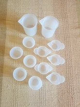 Tazas de silicona para mezclar, Molde de resina UV, DIY, juego de herramientas de joyería, 12 Uds., novedad de 2021