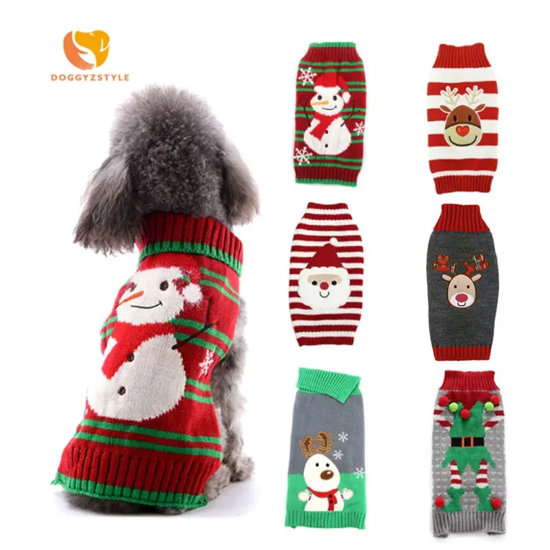 Doggyzstyle Xmas Elk Pets Dog Clothes Winter Sweater Reindeer Coat Christmas Apparel Clothing