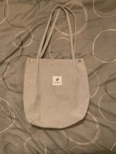 Bandolera de lona de pana para mujer, bolso de mano de tela ecológica, bolso de compras plegable reutilizable, bolsa de forro de algodón