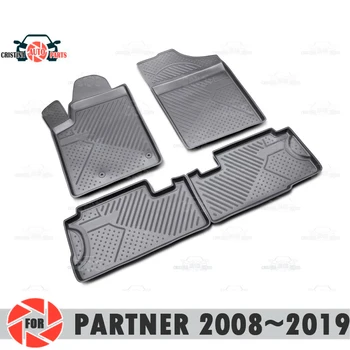 

Floor mats for Peugeot Partner 2008~2019 rugs non slip polyurethane dirt protection interior car styling accessories