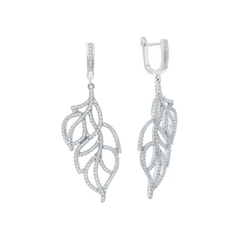 

Silver earrings with cubic zirconia sunlight sample 925