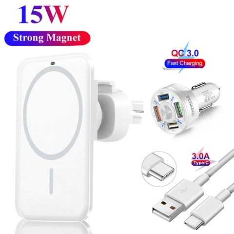 Wireless Car Charger 15W for iPhone 13 Pro mini 2 Pro Max Mini 360° Adjustable Phone Holder and I Did That Stickers