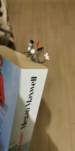 Marcapáginas 3D de dibujos de animales animados para estudiante, material original lindo y divertido de PVC, papelería escolar, regalo para niños