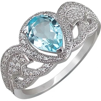 

Esthete ring with Topaz and cubic zirconia