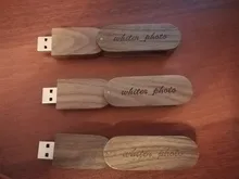 Pen-Drive Engraved-Logo U-Disk Thumb JASTER Wooden Free-Custom-Logo Customize Usb-2.0