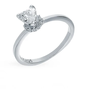

Silver ring with cubic zirconia sunlight sample 925