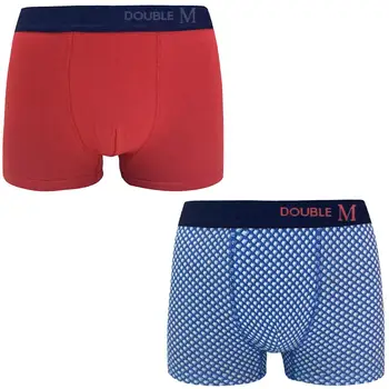 

DOUBLE M, 2 Pack Men's cotton briefs, comfortable boxer shorts, multicolour men's boxer shorts, printed boxer shorts, underpants Man
