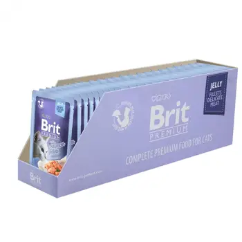 

Brit Premium пауч для кошек (кусочки в желе, 85 гр.), Лосось, Cat food, for cats, 24*85 г