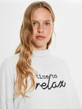 

Luminous Lettering Printed Sleepwear Top