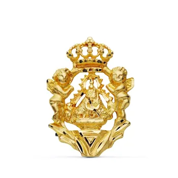 

18k gold pendant Virgin Head shield [AB0723]