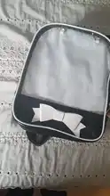 Mochilas transparentes de estilo Harajuku para mujer, morral escolar con lazo para chicas adolescentes, bolso de diseñador, Bolsa de libros Ita