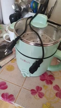 Mini máquina de Cocina eléctrica multifunción para el hogar, olla caliente de una sola/doble capa, olla de arroz multieléctrica, sartén antiadherente, 220V