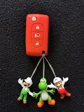 ZAD funda de silicona para llave del coche set de fundas soporte para Citroen Picasso C2 C4 C5 C6 3 funda de botón de llave caso