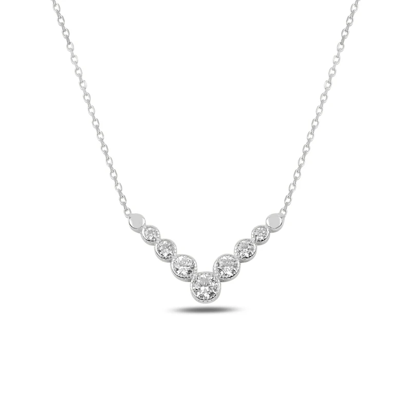

Silver 925 Sterling Zircon Cubic Zirconia Necklace