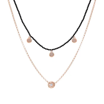 

Silver necklace with spinel and cubic zirconia sunlight sample 925