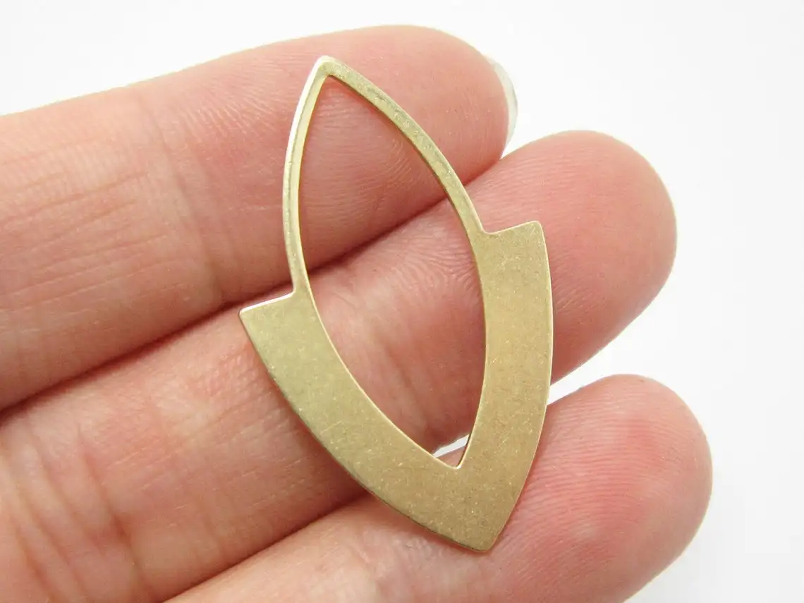 

20pcs Marquise Earring Charms, Brass Eye Pendant, 34x21mm, Link Connector, Jewelry Making R1337