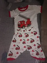 Los niños Pijamas de verano establece excavadora niños Pijama estampado Rooter Pijamas niños Pijamas Infantil de Infantis para 2-8Yrs