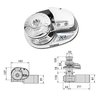 

Anchor winch X1, 12 V, without drum, under chain 6mm 409557