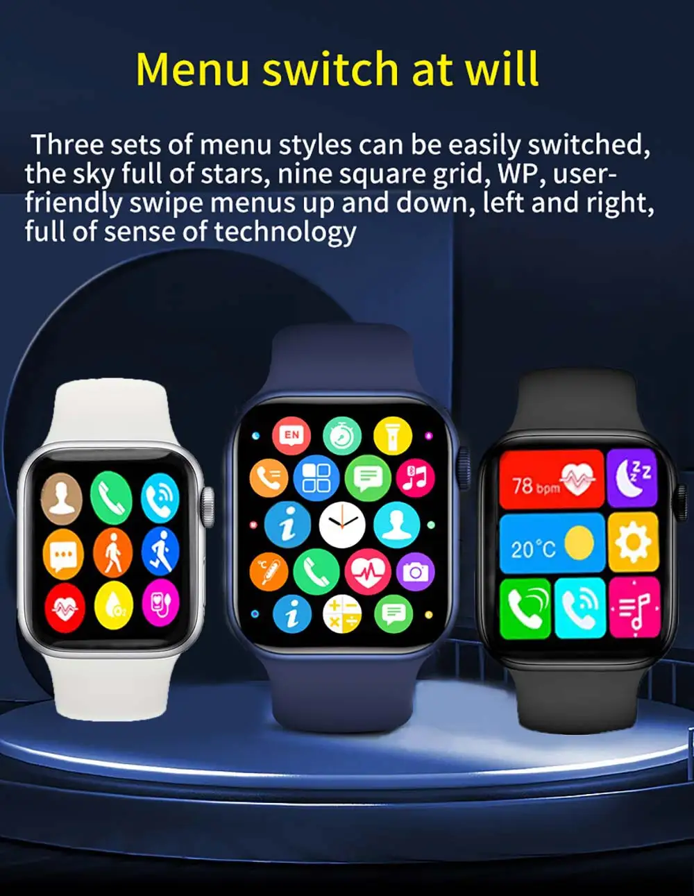 IWO Smart Watch Men Series 7 Wireless Charge Smartwatch Women Heart Rate Watches Bluetooth Call Fitness Tracker For Android IOS