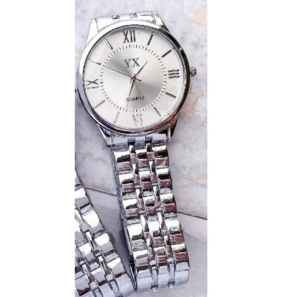 OROLOGIO DA POLSO YX UOMO ANALOGICO QUARZO ELEGANTE ACCIAIO SILVER FONDO  SILVER|Mechanical Watches| - AliExpress