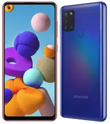 Фиксированный синий Смартфон Samsung Galaxy A21S A217 с двумя Sim-картами 3 ГБ + 128 ГБ