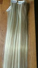 AliLeader-extensiones de pelo largo y recto para mujer, 16 pinzas, negro Natural, 6 unids/set, 22 pulgadas, pelo sintético