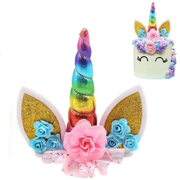 

Cake Topper unicorn Rainbow decor cakes-Details and gifts for weddings, christening suits, communions, birthday and holiday.