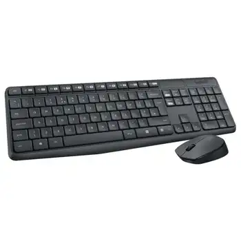 

Logitech mk235 - 2.4ghz Wireless Keyboard & Mouse-range 10 meters-nano usb receiver-2xaaa keyboard-Mouse 1xaa-