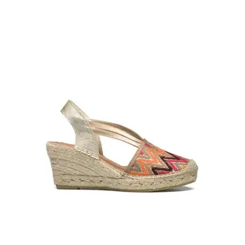 

VIDORRETA-women-crib espadrilles-ALPARGATA cot half ESPARTO MULTICOLOR elastic geometric fabric