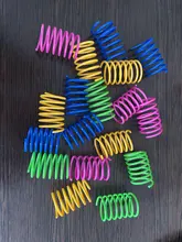 Cat Spring Interactive-Toys Plastic Durable Coil Colorful 20pcs Pet-Action Wide