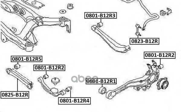 Тяга Подвески Поперечная | Зад Прав/Лев | Subaru Legacy B12 1997-2003 Subaru Legacy B13 2003- ASVA арт. 0825B12R