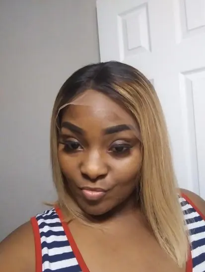 Brazilian Straight Ombre Lace Frontal 13x4 Wig photo review