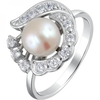 

Esthete ring with pearls and cubic zirconia