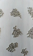 300 Uds Mini tornillo alfileres con ojetes para la fabricación de la joyería de perlas tornillo roscado ganchos ojales cierres resultados para pulsera pendientes DIY