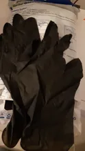 Guantes de nitrilo desechables de seguridad para el trabajo, resistentes al agua, grado alimenticio, antialergias, mecánicos y sintéticos, color negro, 100 Uds.
