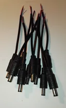 Adaptador de conector de CC de 5,5x2,1mm, conector macho/hembra de 12V, conector macho de alimentación de CC de 5,5x2,1mm con Cable para 5050 3528