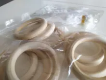 Ornaments-Accessories Circle Wooden-Ring Diy-Crafts Jewelry-Making Baby-Teething Kids