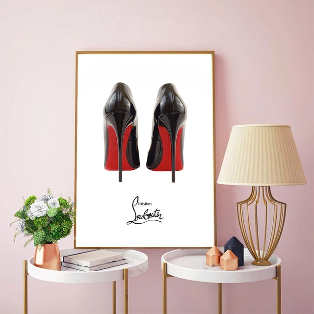 Red Bottom Heels Louboutin Classic Black Pumps Poster