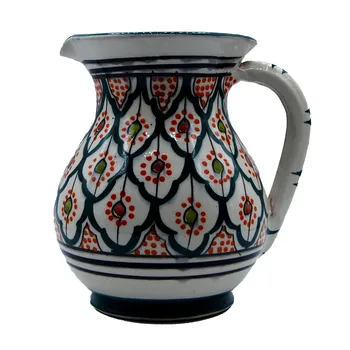 

Jug ceramic terracotta wine water Moroccan hand painted 3107190902